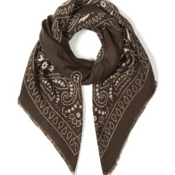 Μεγάλο Ethnic Φουλάρι με Paisley Σχέδιο | Coffee Brown Μεγάλο Ethnic Φουλάρι με Paisley Σχέδιο 110εκ. x 110εκ.