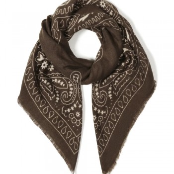 Large Paisley Scarf | Brown Large Paisley Scarf | Brown