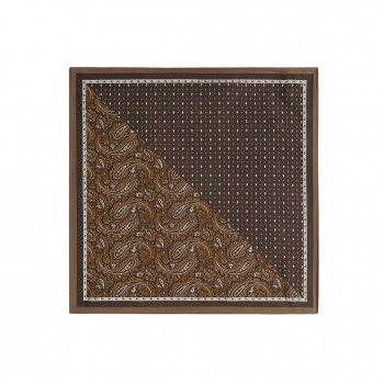 Φουλάρι Imitation Silk με Paisley Σχέδιο | Brown Φουλάρι Imitation Silk με Paisley Σχέδιο | Brown