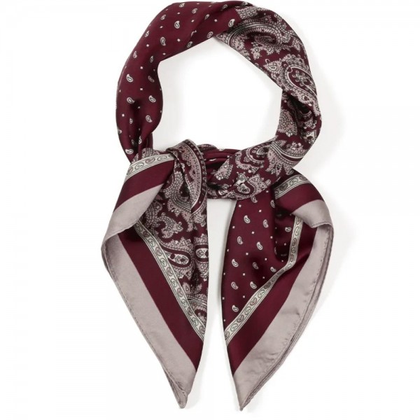 Φουλάρι Imitation Silk με Paisley Σχέδιο | Crimson