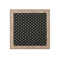 Φουλάρι Imitation Silk με Πουά Σχέδιο | Dark Brown Φουλάρι Imitation Silk με Πουά Σχέδιο | Dark Brown
