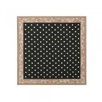 Φουλάρι Imitation Silk με Πουά Σχέδιο | Dark Brown Φουλάρι Imitation Silk με Πουά Σχέδιο | Dark Brown