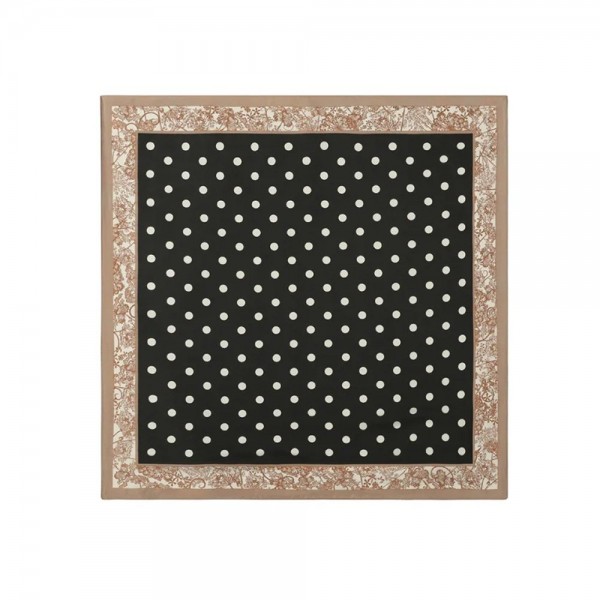 Φουλάρι Imitation Silk με Πουά Σχέδιο | Dark Brown Φουλάρι Imitation Silk με Πουά Σχέδιο | Dark Brown