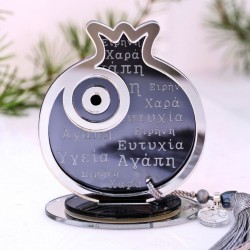 Επιτραπέζιο Γούρι 2027 - Ρόδι Πλέξιγκλας με Ευχές Χειροποίητο επιτραπέζιο γούρι Ρόδι 2027 από πλέξιγκλας με χαραγμένες ευχές