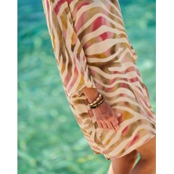 Κοντό καφτάνι KOKKOSAMMOU Paros Κοντό καφτάνι Boho KOKKOSAMMOU Paros από 100% βισκόζη