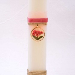 Set of 2 Handmade Easter Candles for Women with Lace & Dried Flower Set of 2 Handmade Easter Candles for Women with Lace and Dried Flower
