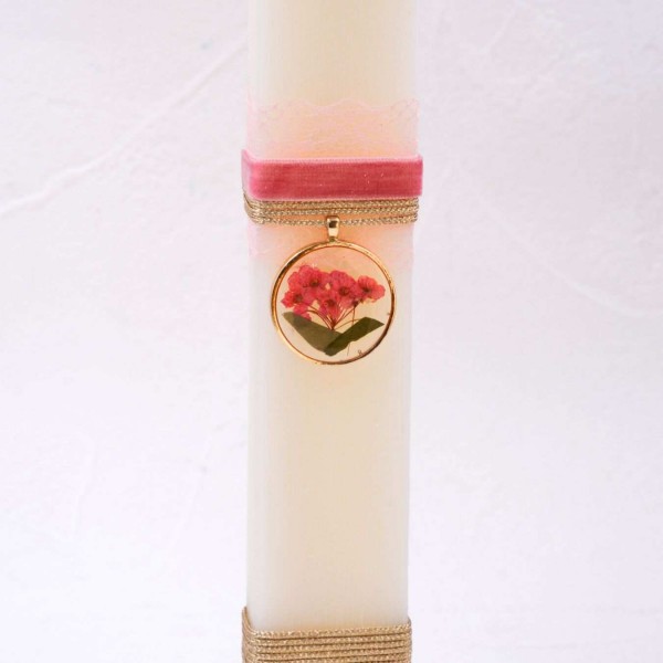 Set of 2 Handmade Easter Candles for Women with Lace & Dried Flower Set of 2 Handmade Easter Candles for Women with Lace and Dried Flower