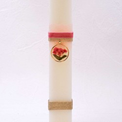 Set of 2 Handmade Easter Candles for Women with Lace & Dried Flower Set of 2 Handmade Easter Candles for Women with Lace and Dried Flower