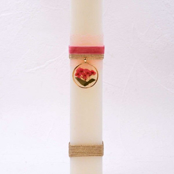 Set of 2 Handmade Easter Candles for Women with Lace & Dried Flower Set of 2 Handmade Easter Candles for Women with Lace and Dried Flower