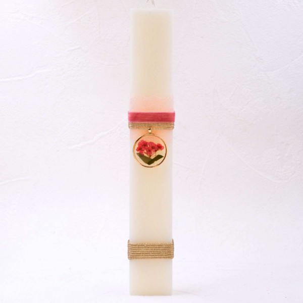 Set of 2 Handmade Easter Candles for Women with Lace & Dried Flower Set of 2 Handmade Easter Candles for Women with Lace and Dried Flower