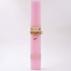 Set of 2 Handmade Easter Candles for Women with Enamelled Flower Set of 2 Handmade Easter Candles for Women with Enamelled Flower