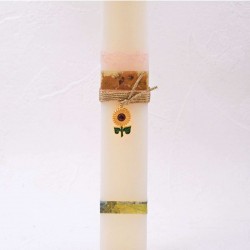 Set of 2 Handmade Easter Candles for Women with Enamelled Flower Set of 2 Handmade Easter Candles for Women with Enamelled Flower
