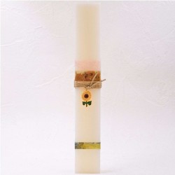 Set of 2 Handmade Easter Candles for Women with Enamelled Flower Set of 2 Handmade Easter Candles for Women with Enamelled Flower