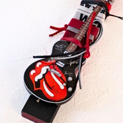 Rock Style Easter Candle with Metal Guitar | Rolling Stones Easter candle with Rolling Stones electric guitar for boys and men