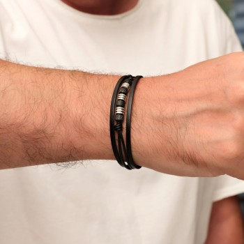 Ανδρικό Βραχιόλι | Stainless Steel & Metal Beads
