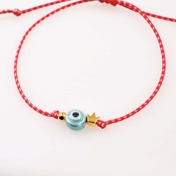Women’s Martaki Bracelet with Ceramic Evil Eye Women’s Martaki Bracelet with Ceramic Evil Eye and Crown