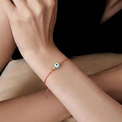 Women’s Martaki Bracelet with Ceramic Evil Eye Women’s Martaki Bracelet with Ceramic Evil Eye and Crown