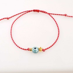 Women’s Martaki Bracelet with Ceramic Evil Eye Women’s Martaki Bracelet with Ceramic Evil Eye and Crown