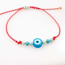 Women’s Martaki Bracelet with Acrylic Evil Eye| Handmade Women’s Martaki Bracelet with Acrylic Evil Eye| Handmade