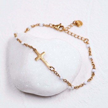 Stainless Steel Jewelry: Βραχιόλι Αλύσιδα με Σταυρό Stainless Steel Jewelry: Βραχιόλι Αλύσιδα με Σταυρό