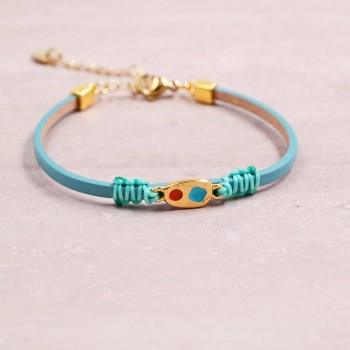 Δερμάτινο Βραχιόλι | Colored Enamel - Jade Opal Δερμάτινο Βραχιόλι | Colored Enamel - Jade Opal