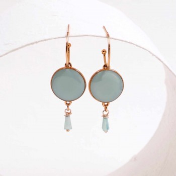 Enamel Jewelry: Σκουλαρίκια Κρίκοι σε Ροζ Χρυσό Enamel Jewelry: Σκουλαρίκια Κρίκοι σε Ροζ Χρυσό