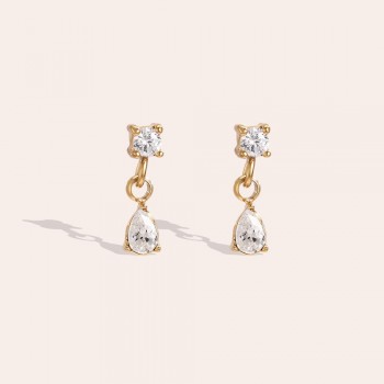 Σκουλαρίκια Ανοξείδωτο Ατσάλι - Mini Cubic Zircon