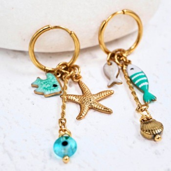 Stainless Steel Hoops | Σκουλαρίκια Sea Life Stainless Steel Hoops | Σκουλαρίκια Sea Life