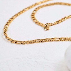 Xειροποίητo κολιέ από επιχρυσωμένο ανοξείδωτο ατσάλι με Θαλασσινά στοιχεία