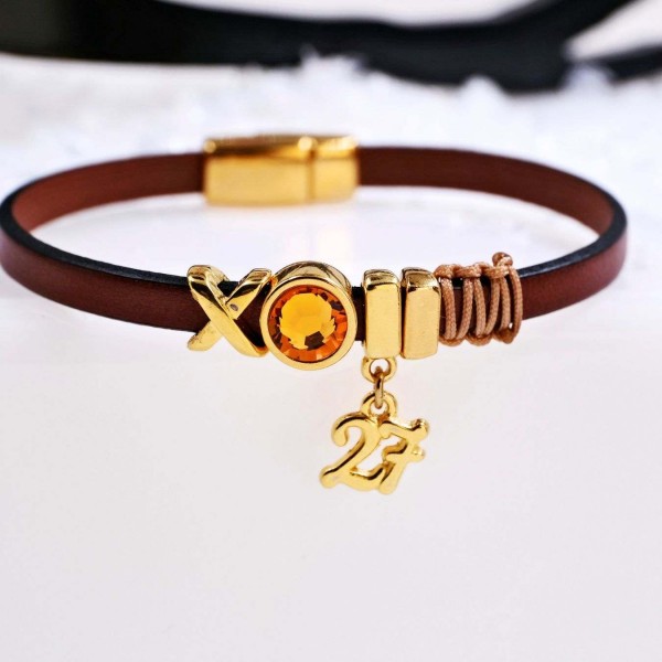 Βραχιόλι Γούρι 2027 - Κρύσταλλο Swarovski - Dark Brown Δερμάτινο βραχιόλι γούρι 2027 με κρύσταλλο Swarovski και επίχρυσα στοιχεία