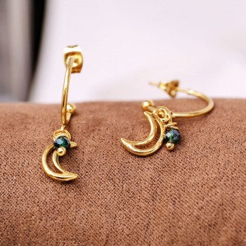 Σκουλαρίκια Κρίκοι Ανοξείδωτο Ατσάλι | Φεγγάρι και Κρύσταλλα Σκουλαρίκια Κρίκοι Ανοξείδωτο Ατσάλι | Φεγγάρι και Κρύσταλλα