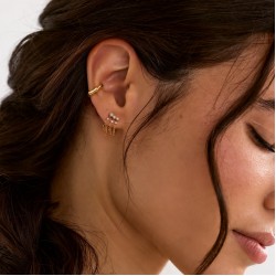 Bamboo Ear Cuff από Ανοξείδωτο Ατσάλι Bamboo Ear Cuff από Ανοξείδωτο Ατσάλι με Επίχρυση Επιμετάλλωση 24Κ