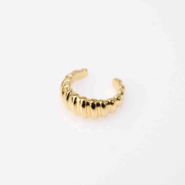 Ear Cuff από Ανοξείδωτο Ατσάλι με Ανάγλυφο Σχέδιο Ear Cuff με Ανάγλυφο Σχέδιο από Ανοξείδωτο Ατσάλι με Επίχρυση Επιμετάλλωση 24Κ