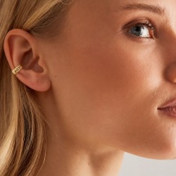 Ear Cuff από Ανοξείδωτο Ατσάλι με Ανάγλυφο Σχέδιο Ear Cuff με Ανάγλυφο Σχέδιο από Ανοξείδωτο Ατσάλι με Επίχρυση Επιμετάλλωση 24Κ