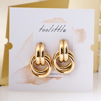 Stainless Steel Double Knot Earrings Stainless Steel Double Knot Earrings