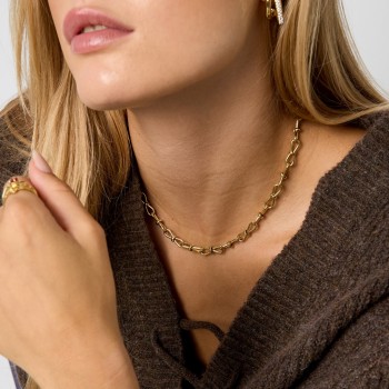 Ανοξείδωτο Unisex Statement Κολιέ Αλυσίδα "Knot"
