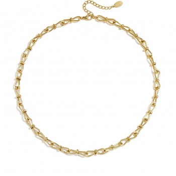Ανοξείδωτο Unisex Statement Κολιέ Αλυσίδα "Knot" Ανοξείδωτο Unisex Statement Κολιέ Αλυσίδα "Knot"